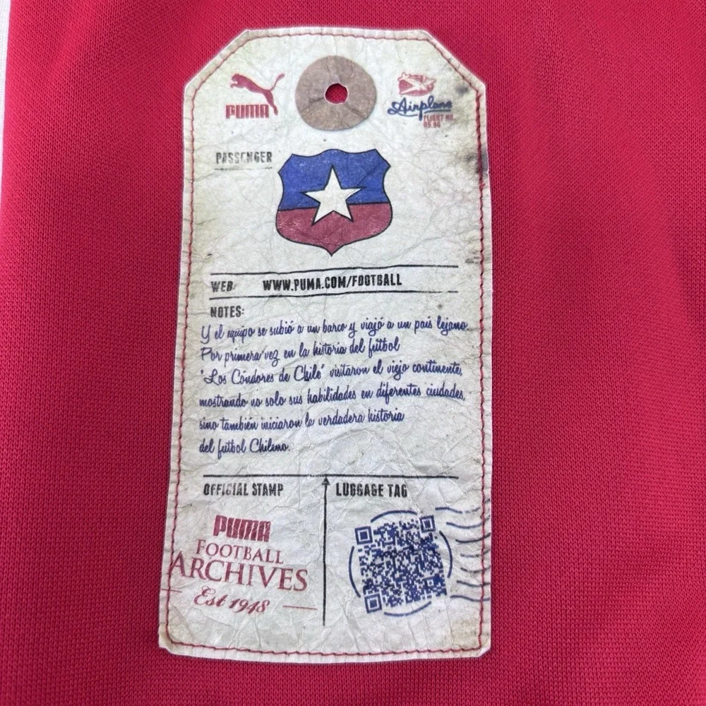 Puma Track Soccer Jacket Men M Red Blue Chile Football Texas Star Flag Logo RARE